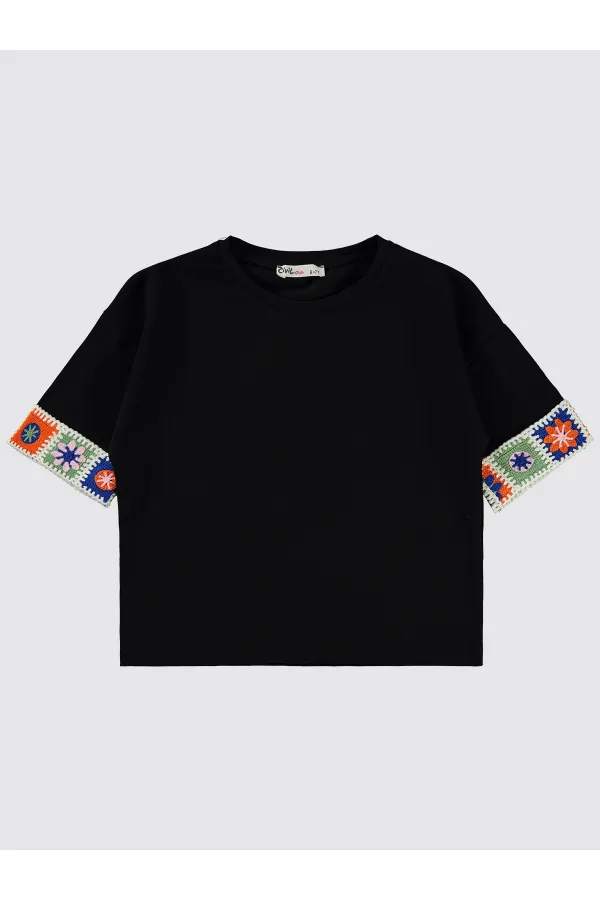 Girls' T-Shirt 10-13 Years Old Black - Pack