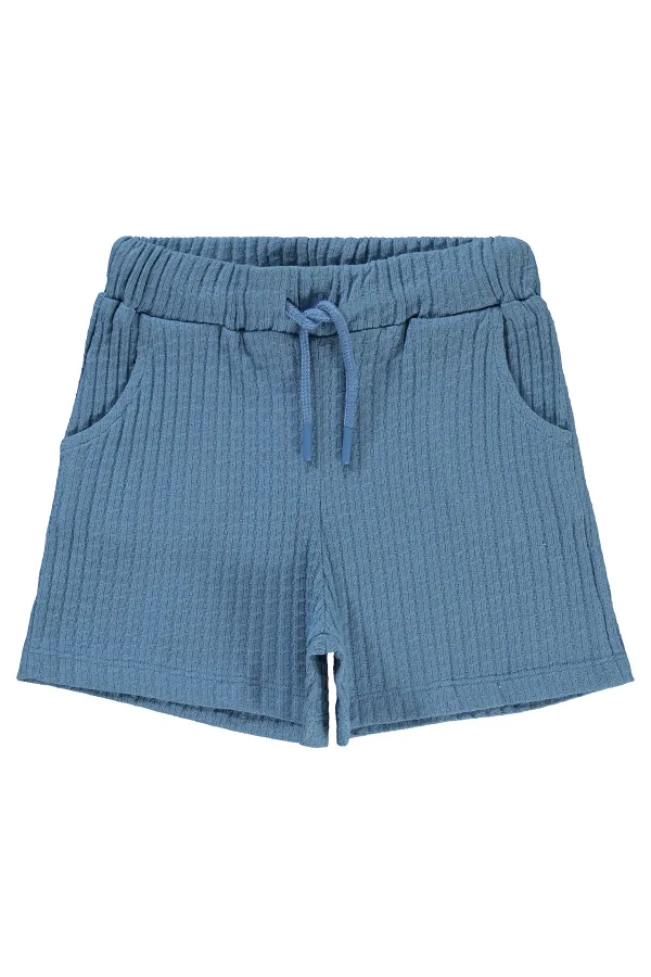 Kız Çocuk Şort 6-9 Yaş Element Mavisi - Paket