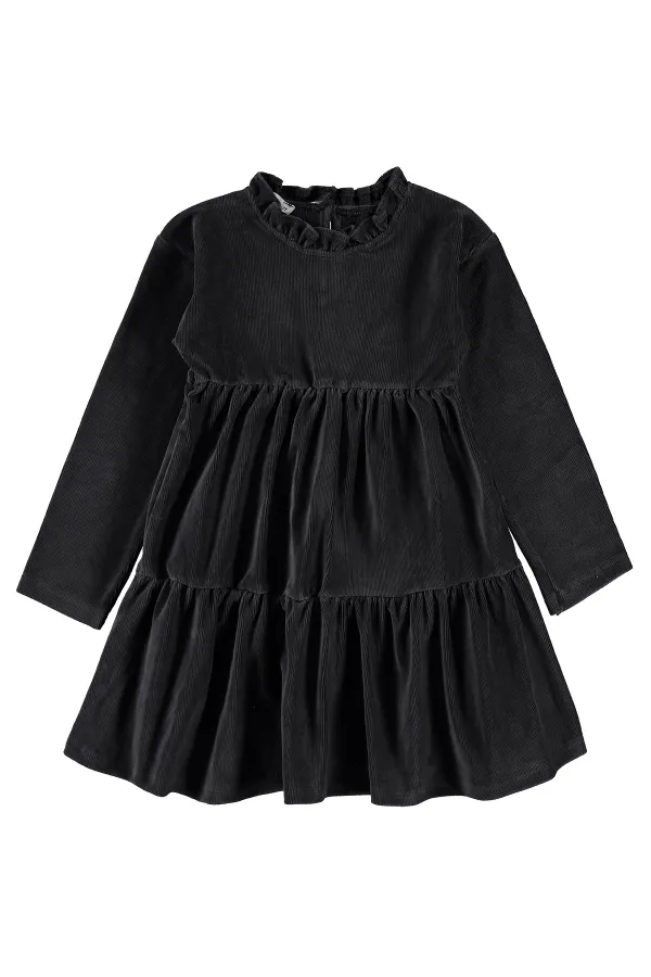 Kız Çocuk Jile ve Elbise 6-9 Yaş Antrasit - Paket