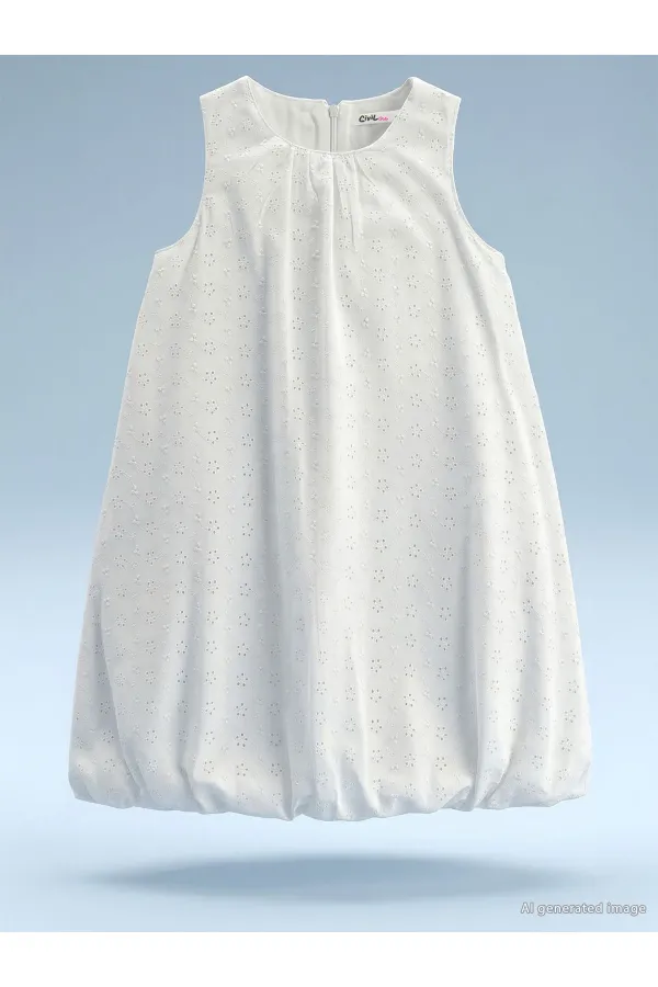 Combinaison et robe pour filles, 6-9 ans, blanc cassé - Emballage