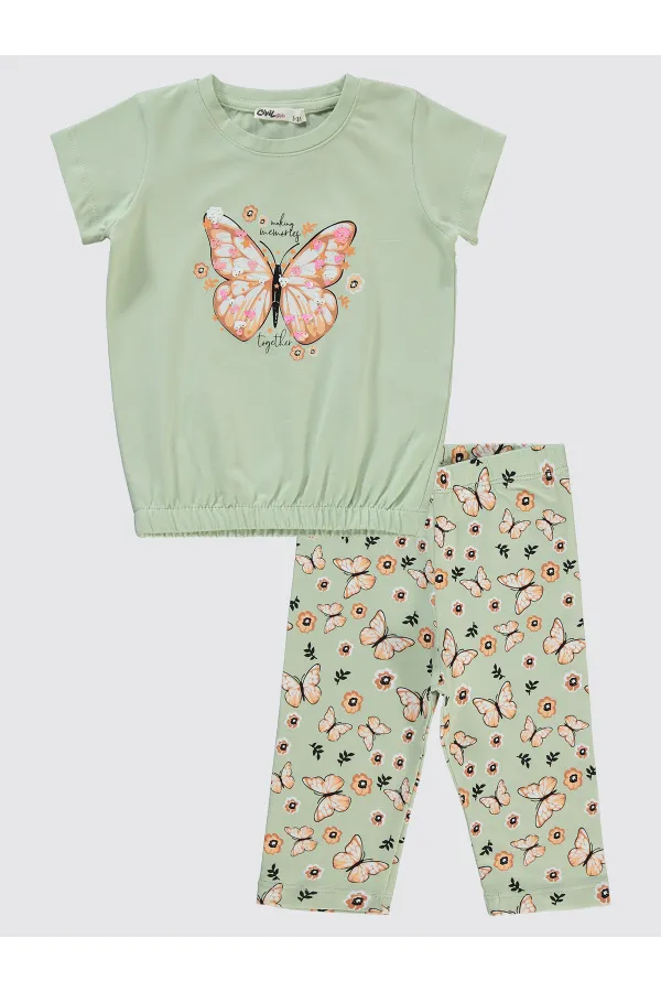 Kız Çocuk Takım 2-5 Yaş Çağla Yeşili - Paket