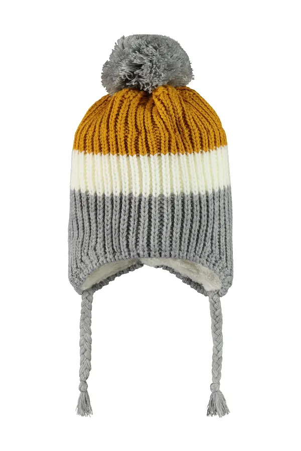 Erkek Çocuk Atkı Bere Eldiven Setleri 6-9 Yaş Gri - Paket