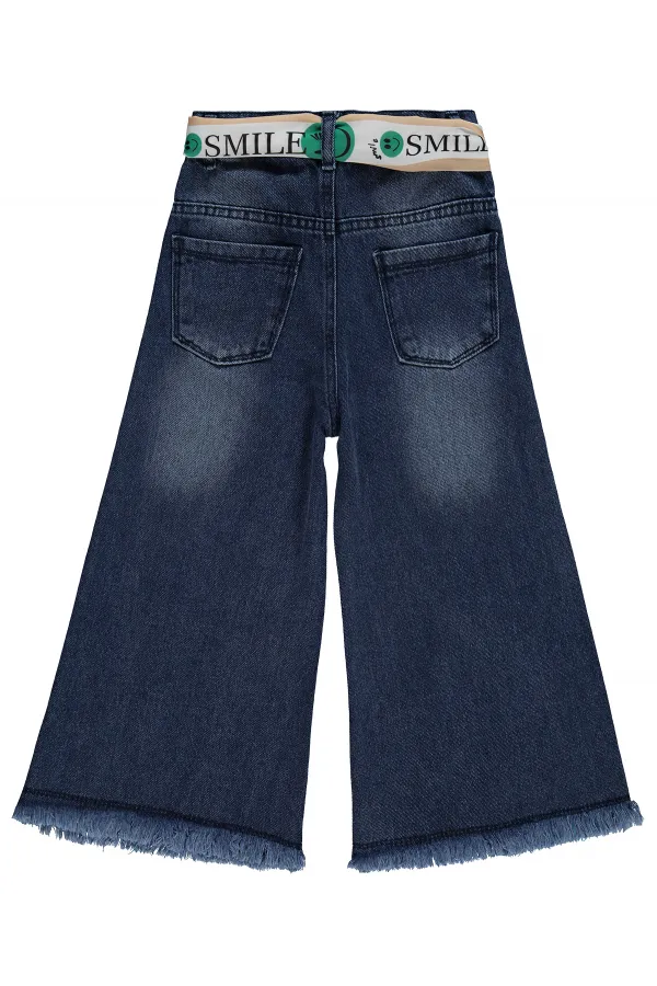 Pantalon bleu foncé pour fille de 10 à 13 ans - Emballage