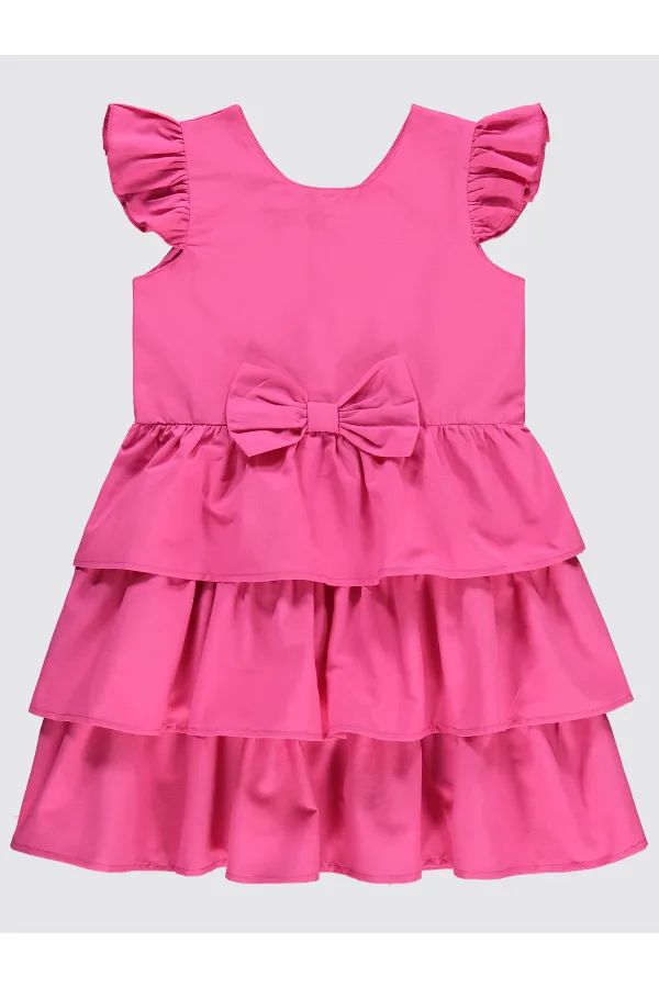 Kız Çocuk Jile ve Elbise 6-9 Yaş Fuşya - Paket