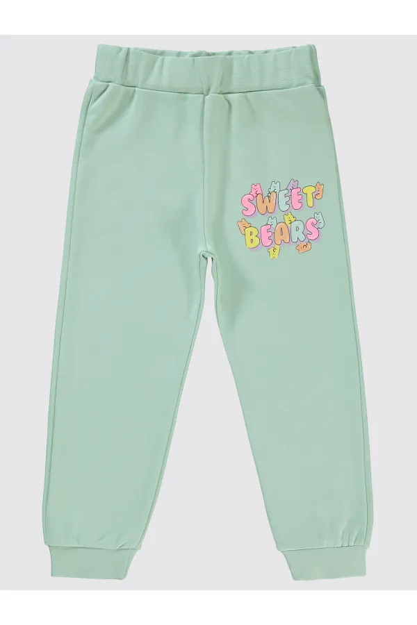 Girl's Tracksuit Bottoms 2-5 Years Old Fresh Mint - Package