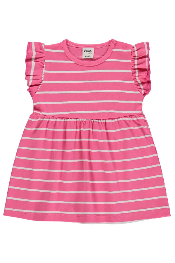 Bebek Jile ve Elbise 0-24 Ay Fuşya - Paket