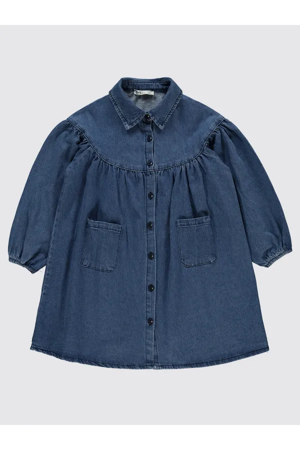 Ensemble gilet et robe bleu pour fille de 6 à 9 ans - Paquet