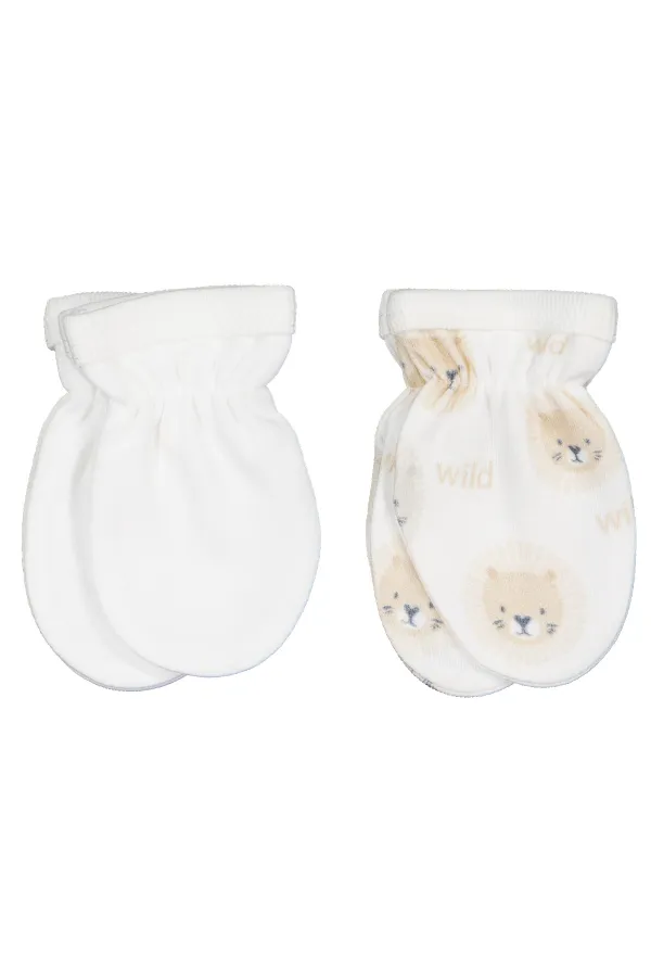 Bebek Bebe Eldiven 0-24 Ay Ekru - Paket