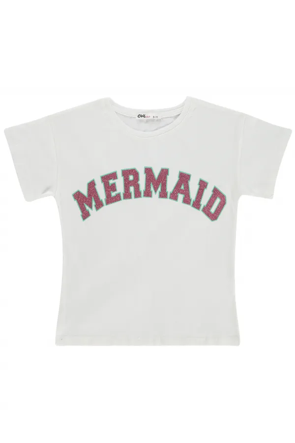 Kız Çocuk Tişört 6-9 Yaş Kırık Beyaz - Paket