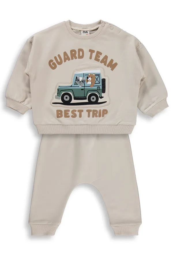 Bebek Takım 0-24 Ay Taş Rengi - Paket