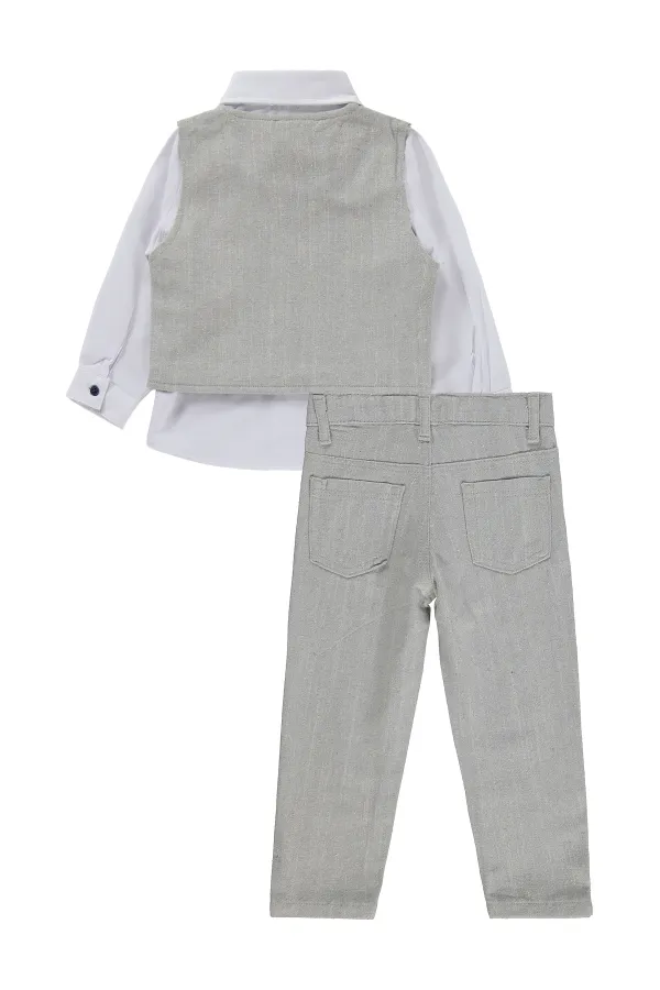 Erkek Çocuk Takım 2-5 Yaş Gri - Paket