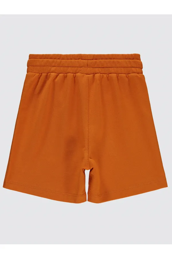 Erkek Çocuk Şort 6-9 Yaş Koyu Oranj - Paket