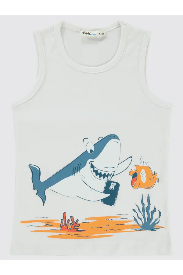 Erkek Çocuk Tişört 2-5 Yaş Beyaz - Paket