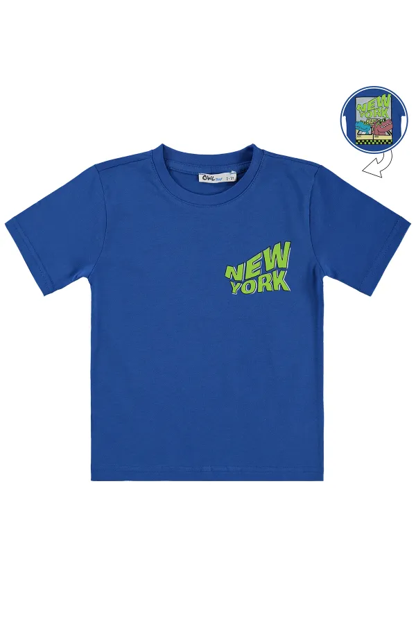 T-shirt garçon KM 2-5 ans bleu marine foncé - Lot