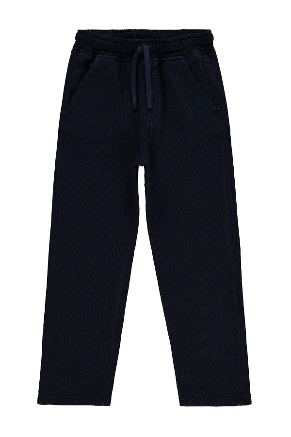 Pantalon garçon, 6-9 ans, bleu marine - Lot