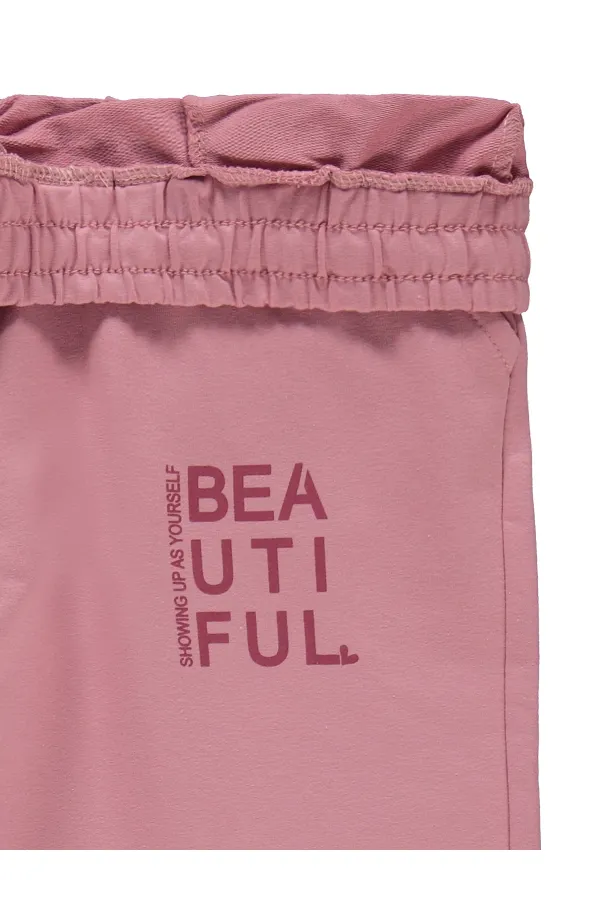 Bas de survêtement fille 10-13 ans Rose poudré - Emballage