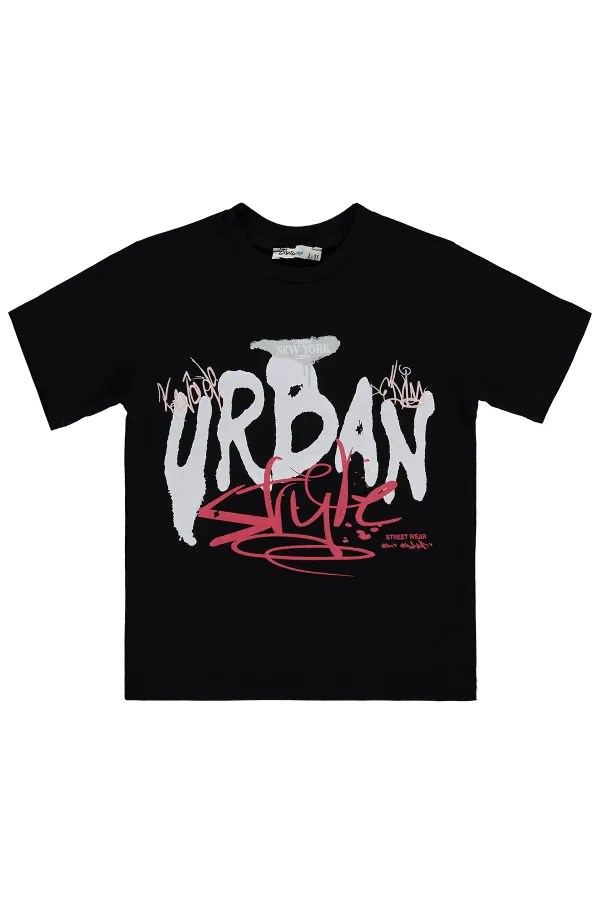 Erkek Çocuk Tişört Km 2-5 Yaş Siyah - Paket