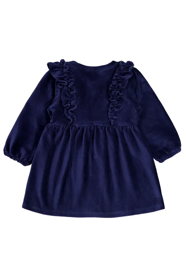 Kız Çocuk Jile ve Elbise 2-5 Yaş Lacivert - Paket