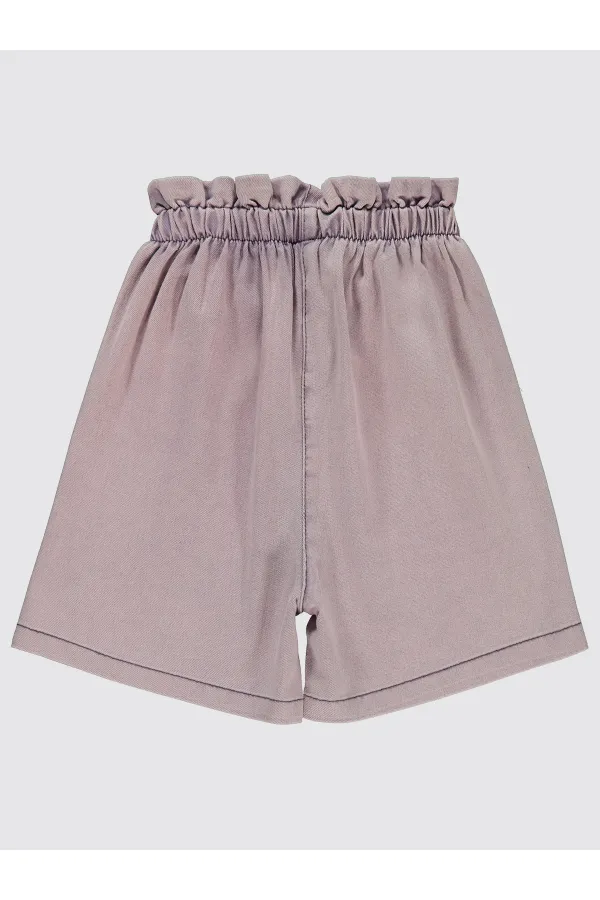 Kız Çocuk Şort 6-9 Yaş Lila - Paket