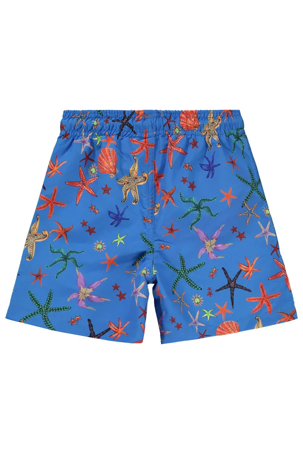 Erkek Çocuk Deniz Şort 6-9 Yaş Mavi - Paket