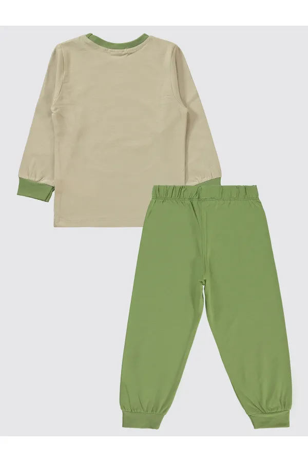 Boys Pajama Set 2-5 Years Old Light Khaki - Package