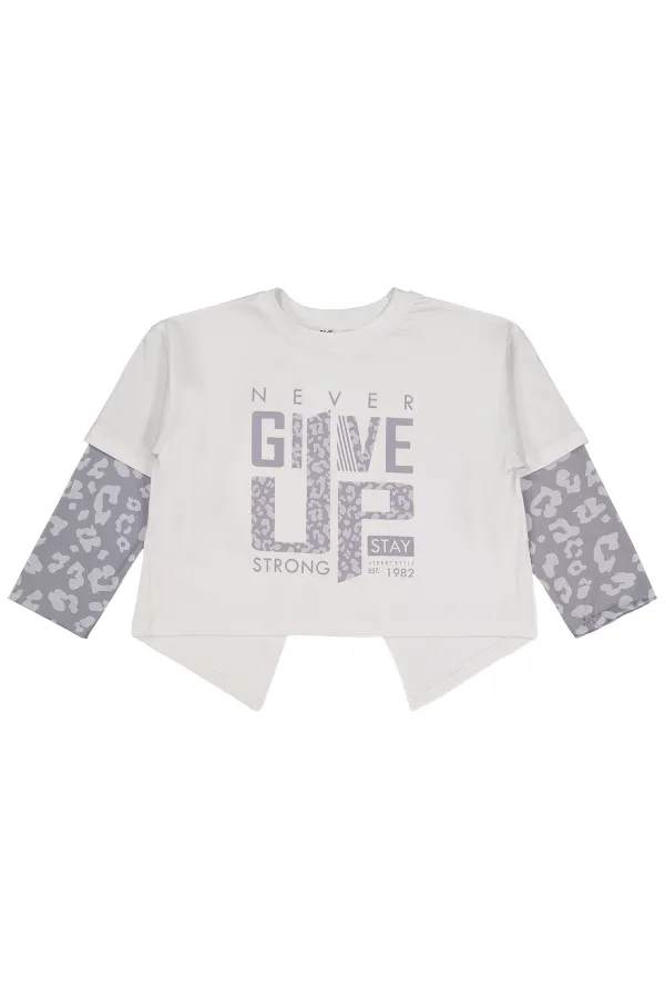 Kız Çocuk Sweatshirt 6-9 Yaş Beyaz - Paket