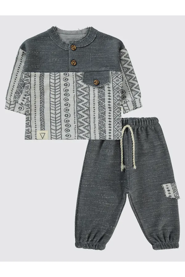 Bebek Takım 0-24 Ay Antrasit - Paket