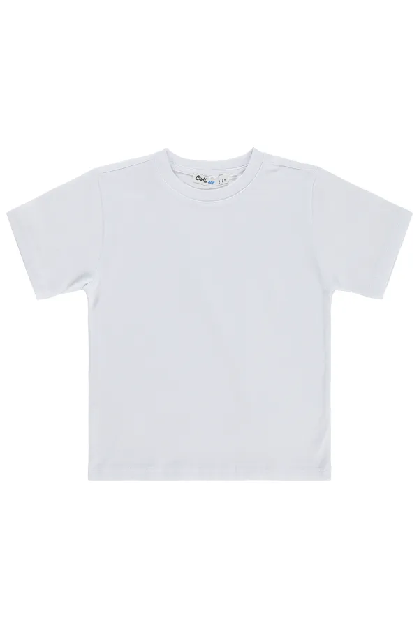 Erkek Çocuk Tişört 2-5 Yaş Beyaz - Paket
