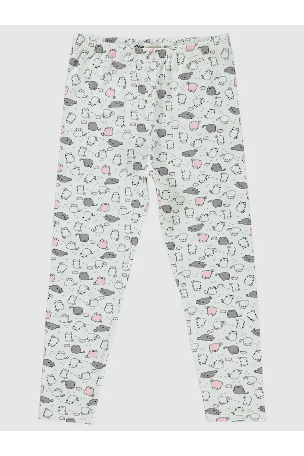 Collants pour filles de 6 à 9 ans, écru - Paquet