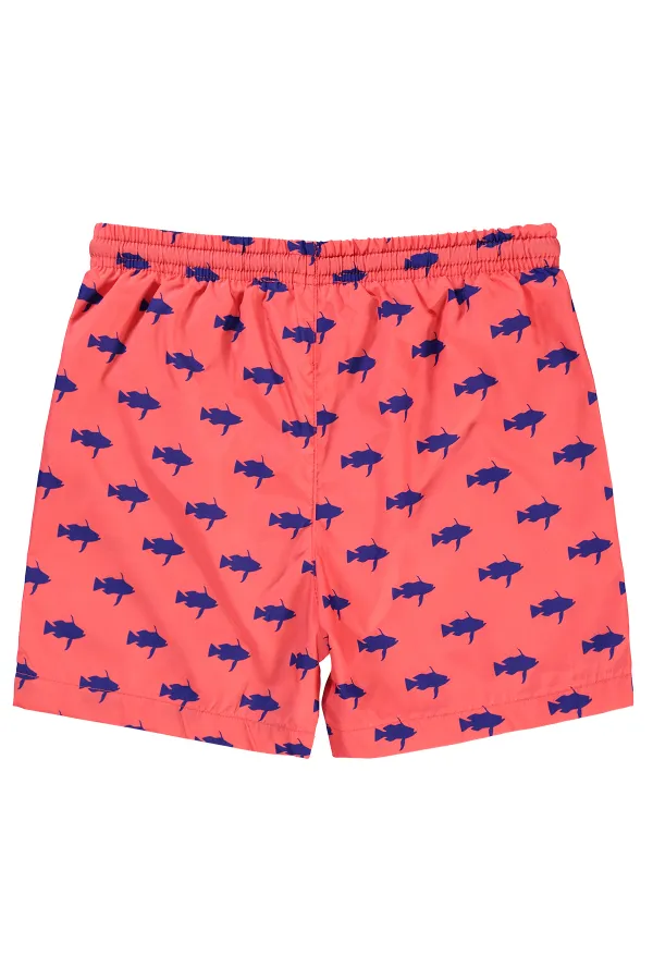 Erkek Çocuk Deniz Şort 6-9 Yaş Nar - Paket