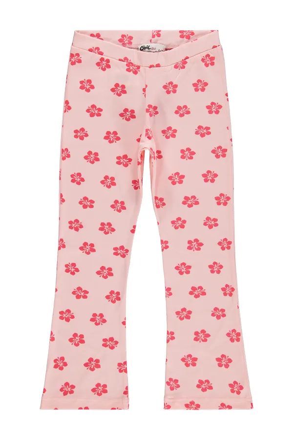 Kız Çocuk Tayt 6-9 Yaş Pembe - Paket