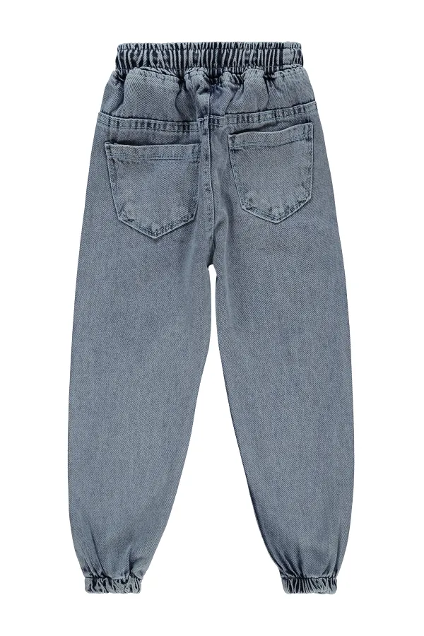 Pantalon bleu glacier pour fille (10-13 ans) - Emballage