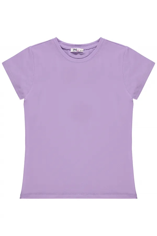 Kız Çocuk Tişört Km 6-9 Yaş Lila - Paket