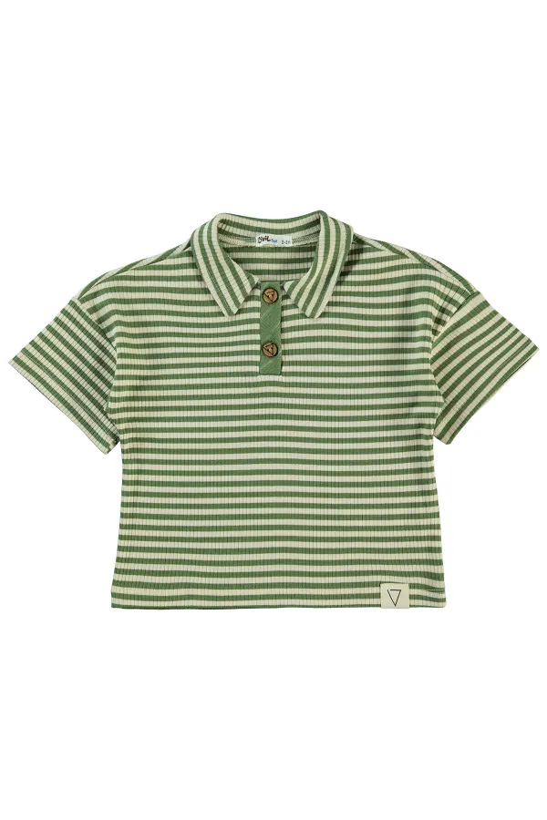 Lot de T-shirts kaki pour garçons de 2 à 5 ans