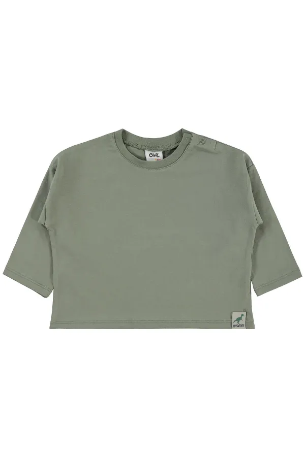 Bebek Sweatshirt 0-24 Ay Haki - Paket