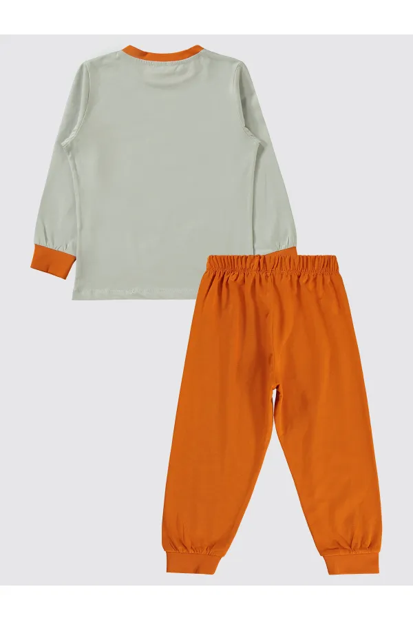 Erkek Çocuk Pijama Takımı 2-5 Yaş Oranj - Paket