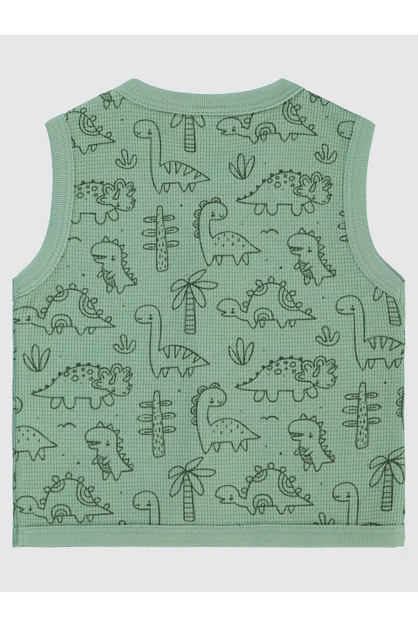 Gilet bébé 0-24 mois kaki doux - Emballage civil