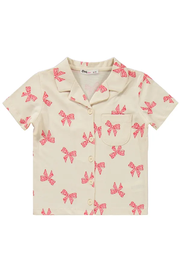 Kız Çocuk Pijama Takımı 6-9 Yaş FilDişi - Paket