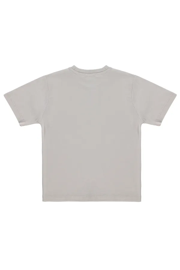 T-shirt garçon KM 2-5 ans, couleur pierre foncée - Emballage