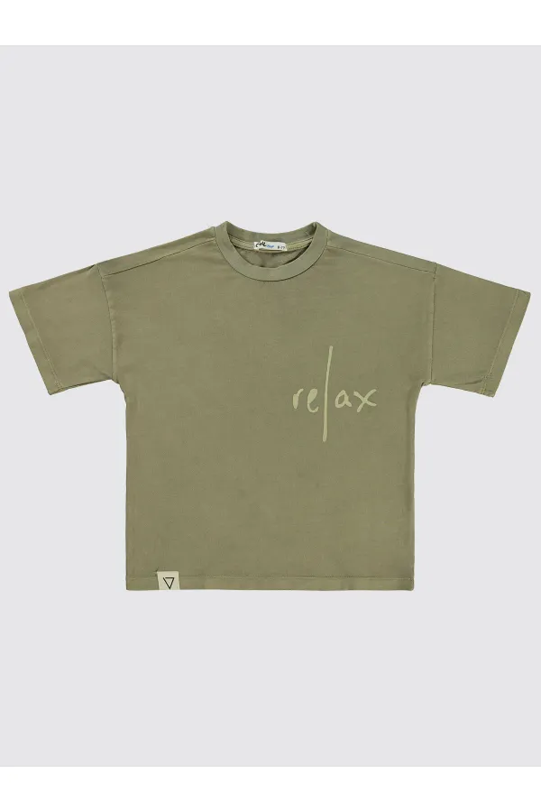 Erkek Çocuk Tişört 6-9 Yaş Taş Rengi - Paket