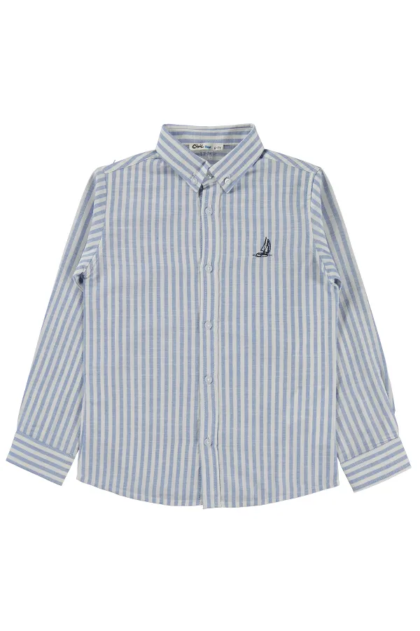 T-shirt garçon, 10-13 ans, bleu - Lot