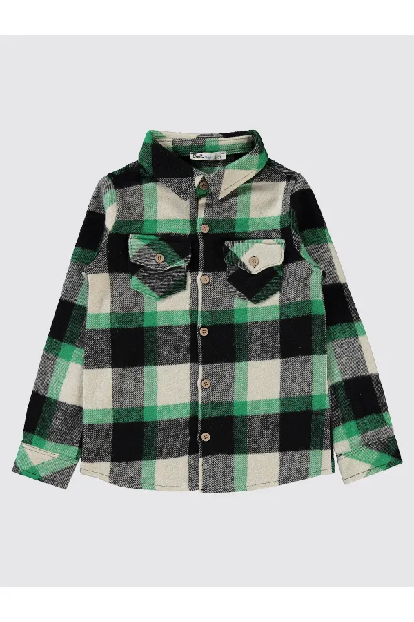 Erkek Çocuk Gömlek 10-13 Yaş Yeşil - Paket