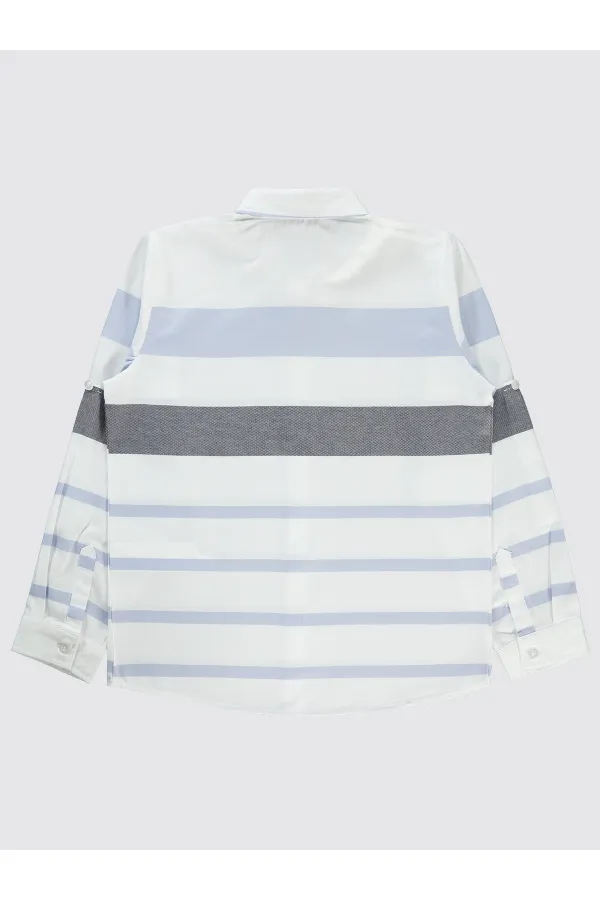 Erkek Çocuk Gömlek 10-13 Yaş Mavi - Paket