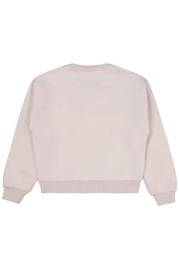 Kız Çocuk Sweatshirt 10-13 Yaş Taş Rengi - Paket