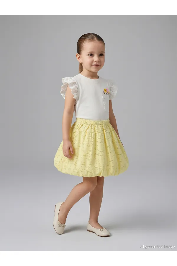 Girls' Skirt, Ages 2-5, Yellow - Package Girls' Skirt, Ages 2-5, Yellow - Package