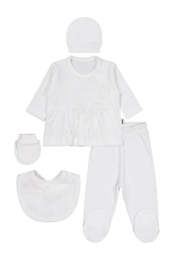 Baby Bodysuit Sets 0-24 Months Ecru - Package