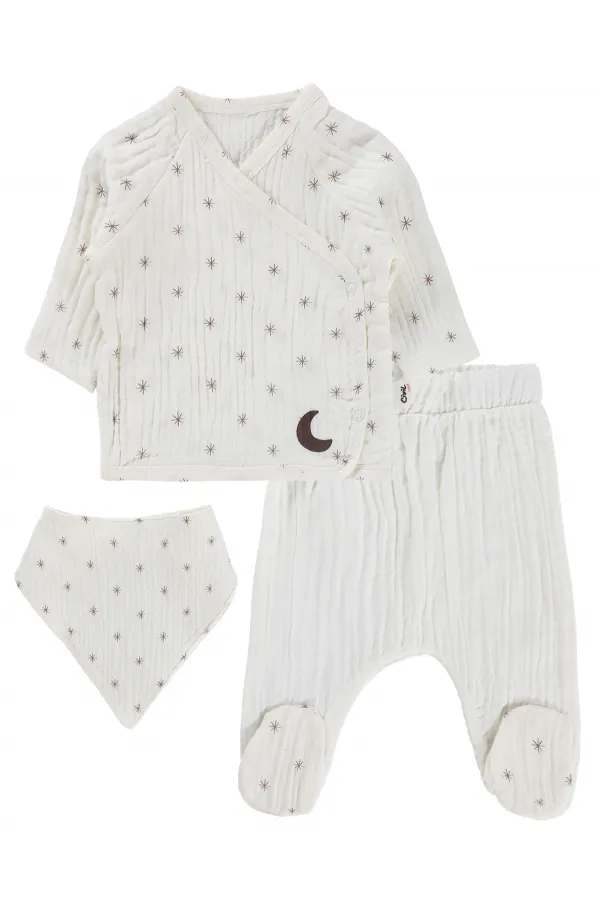 Ensemble de body bébé 0-24 mois marron foncé - Emballage