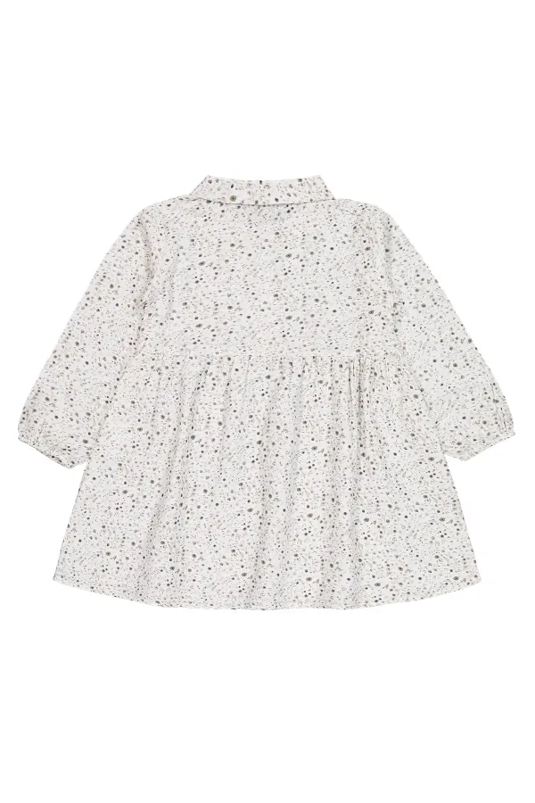 Ensemble robe et gilet pour fille de 2 à 5 ans, couleur écru - Pack