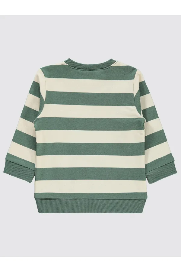 Sweat-shirt bébé 0-24 mois kaki doux - Emballage