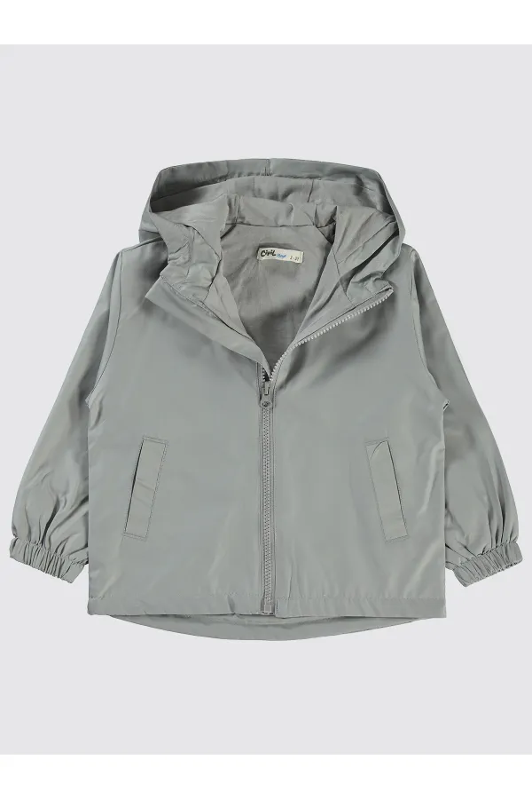 Erkek Çocuk Yağmurluk 2-5 Yaş Gri - Paket